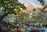Thomas Kinkade The Jungle Book painting